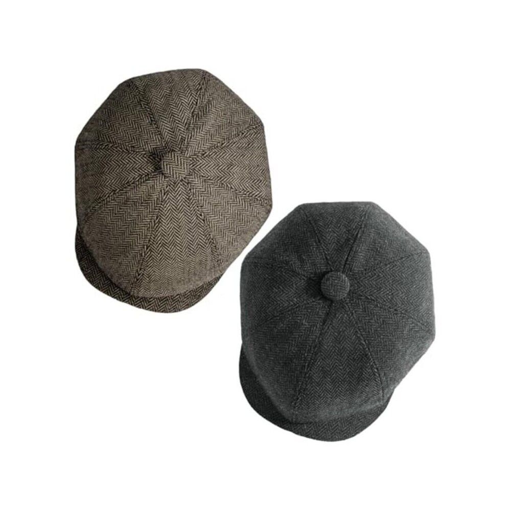 Stylish 8-Panel Wool Newsboy Cap for Men | Classic Irish Hat